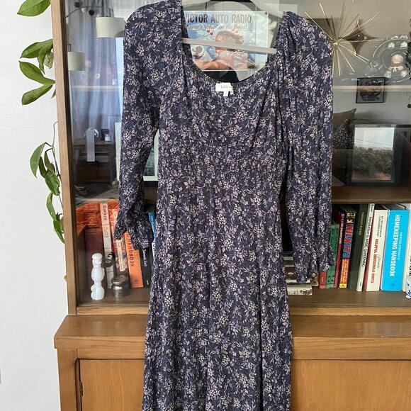 Bhome Dresses | Bohme Long Sleeve Floral Maxi Dress | Color: Gray/Purple | Size: S | Shade82's Closet Bhome Dresses | Bohme Long Sleeve Floral Maxi Dress | Color: Gray/Purple | Size: S | Shade82's Closet